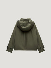 Prairie | Veste courte verte boutonnée