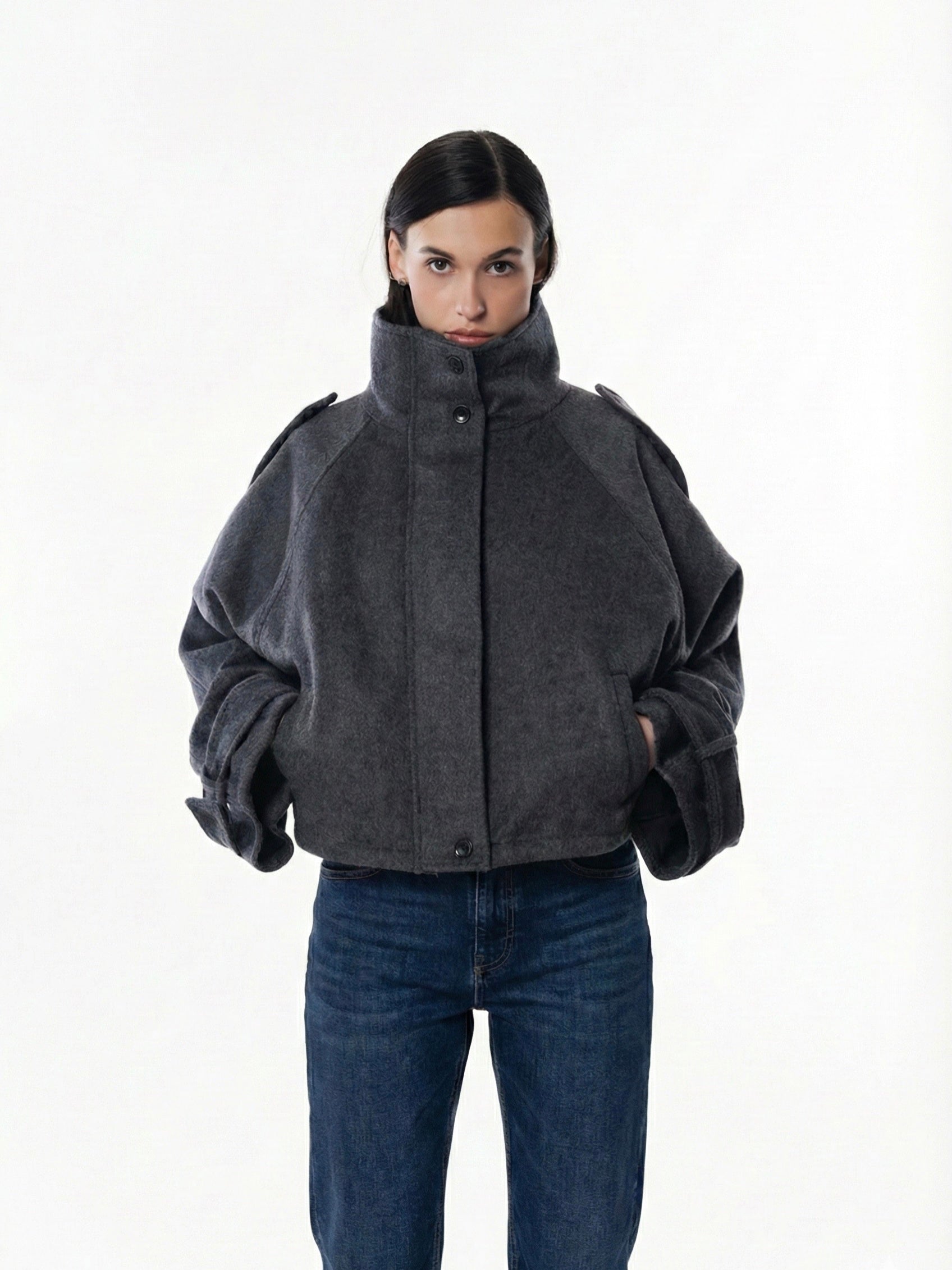 Billie | Oversized Blend High-Neck Jacket