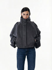 Billie | Oversized Blend High-Neck Jacket