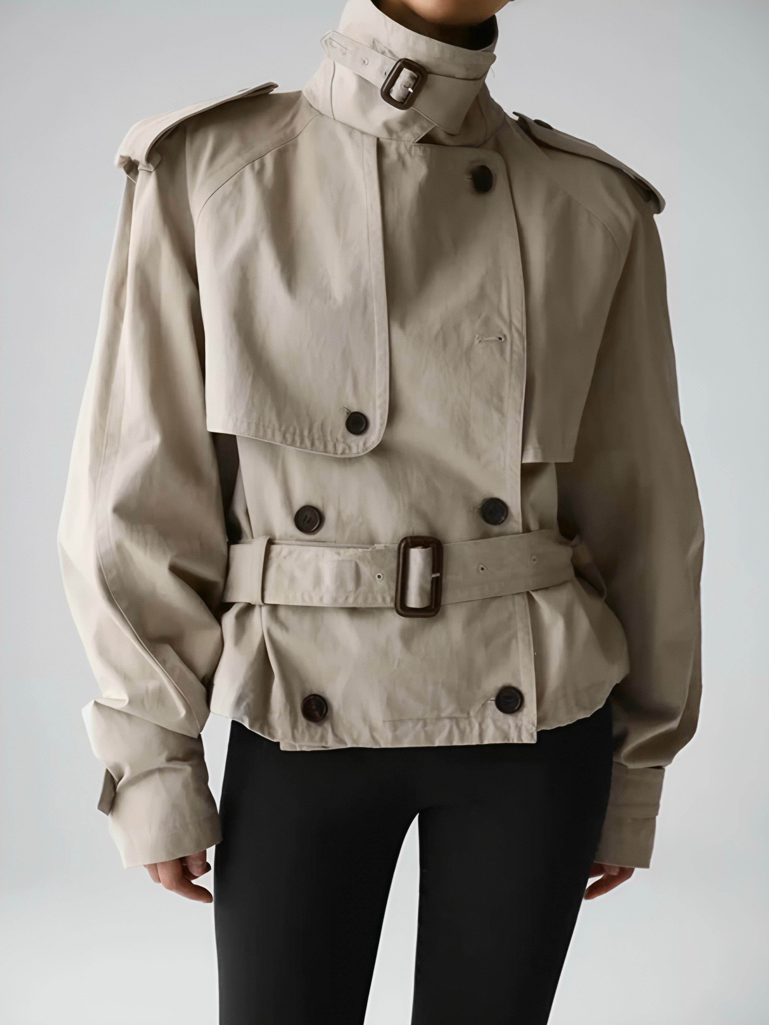 Alice | Oversized High-Neck Trench Jacket