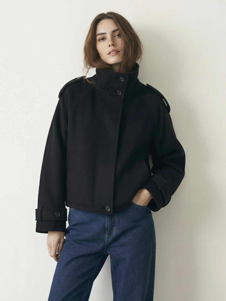 Billie | Oversized Blend High-Neck Jacket