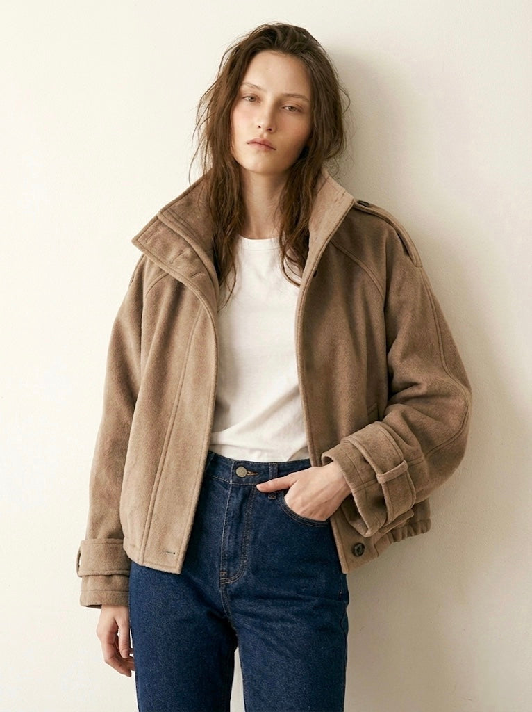 Billie | Oversized Blend High-Neck Jacket