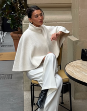 Willow | Textured Wool Cape Jacket