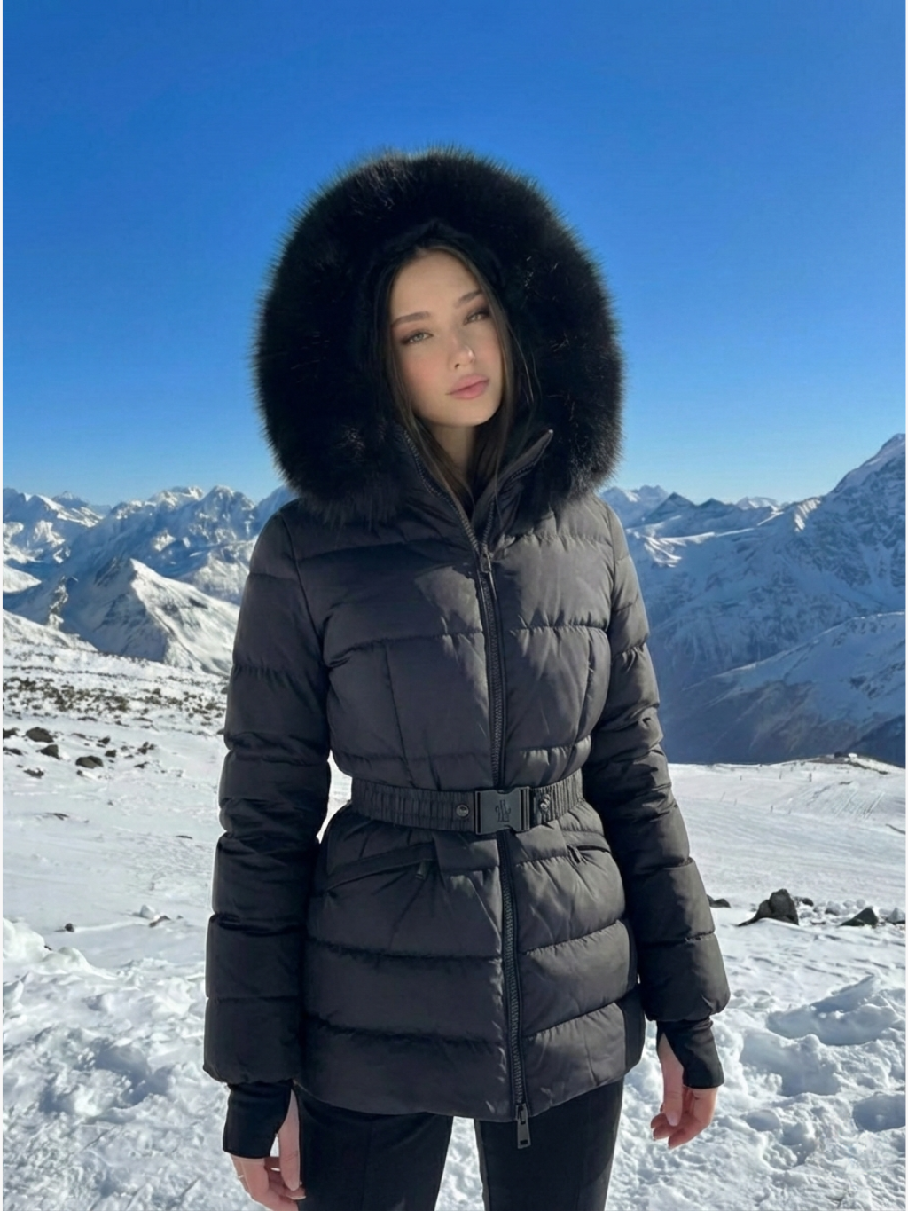 Floride | Doudoune imperméable à capuche en fausse fourrure