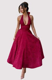 Esmeralda | Halter Sleeveless Midi Dress (Buy 1, Get 1 Free)