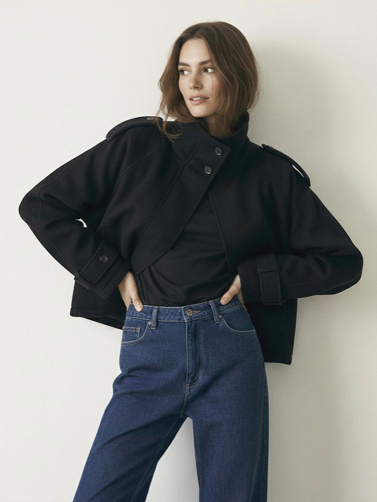 Billie | Oversized Blend High-Neck Jacket