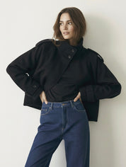 Billie | Oversized Blend High-Neck Jacket