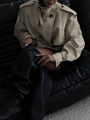 Alice | Oversized High-Neck Trench Jacket