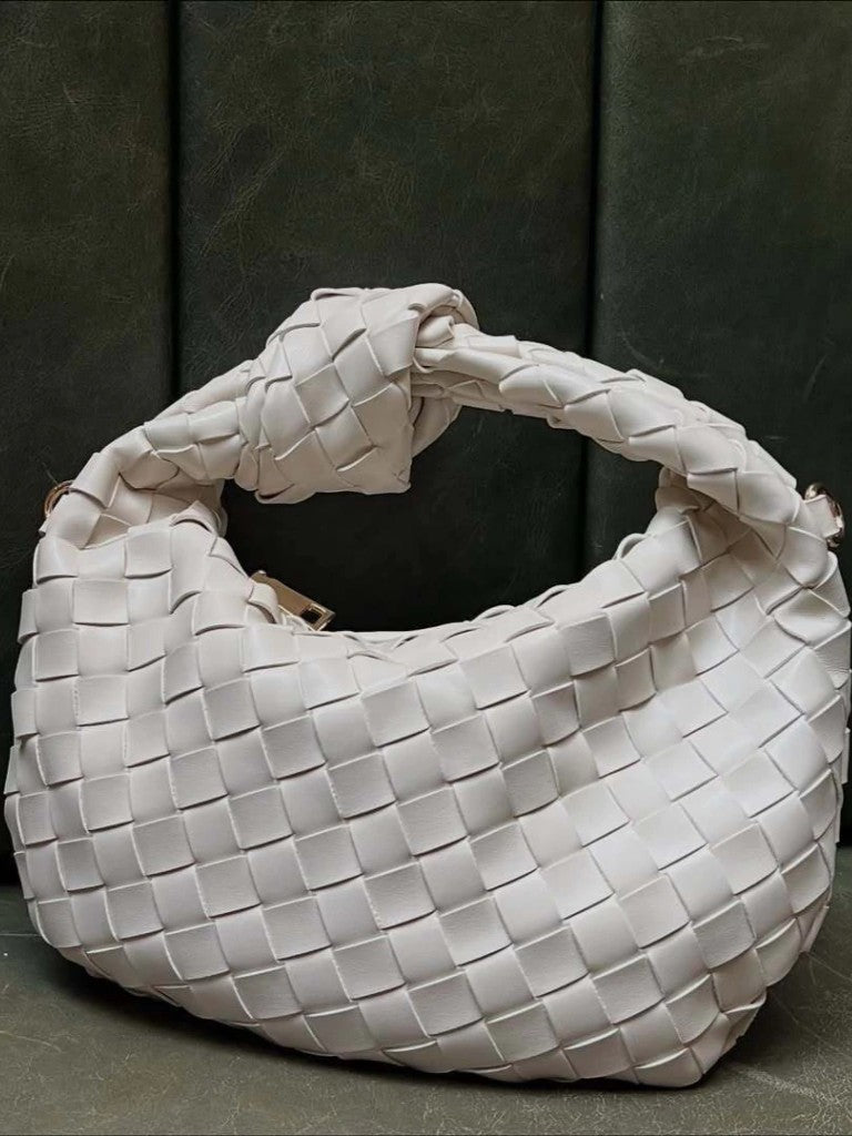 SCRE:EN ＜MINI SHOULDER BAG＞　white Alina | Woven Mini Shoulder Bag – HORUS