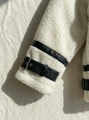 Mathilda | Veste zippée en fausse fourrure de mouton retournée