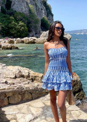 Santorini | Smocked Mini Dress