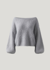 Riley | Soft Pink Fuzzy Knit Jumper