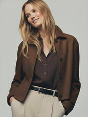 Ivy | Cropped Suede Jacket