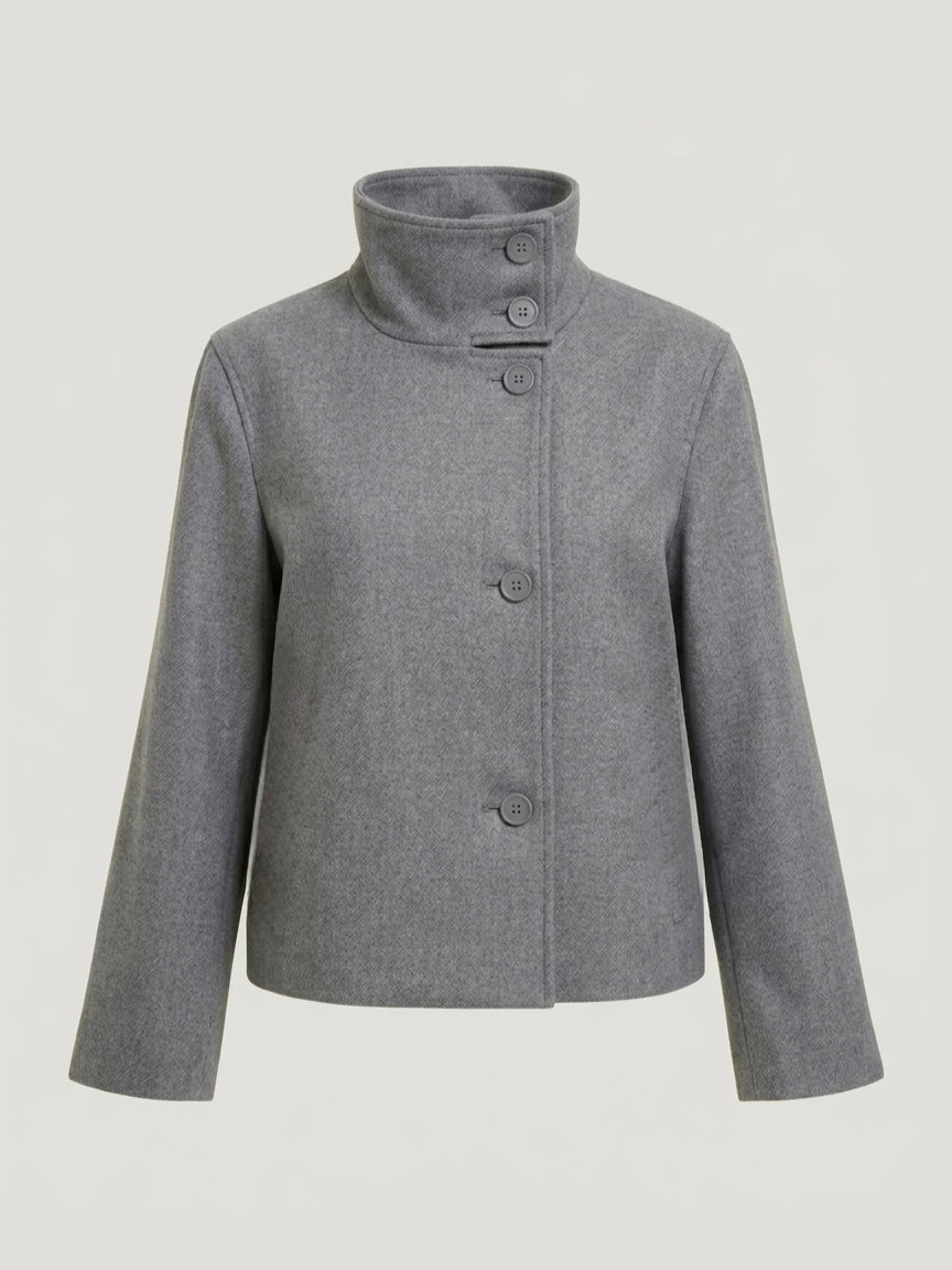 Martha | High-Neck Buttoned Jacket