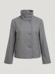 Martha | High-Neck Buttoned Jacket