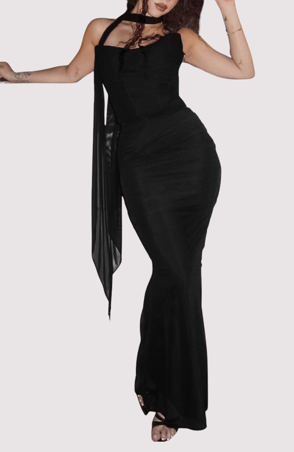 Aniyah | Strapless Bodycon Maxi Dress