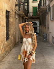 Lina | Ruffle Halter Dress