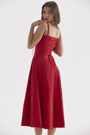 Selene | Corset Midi Dress