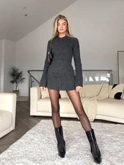 York | Autumn Knit Mini Dress (Buy 1 Get 1 Free + Complimentary Tights)
