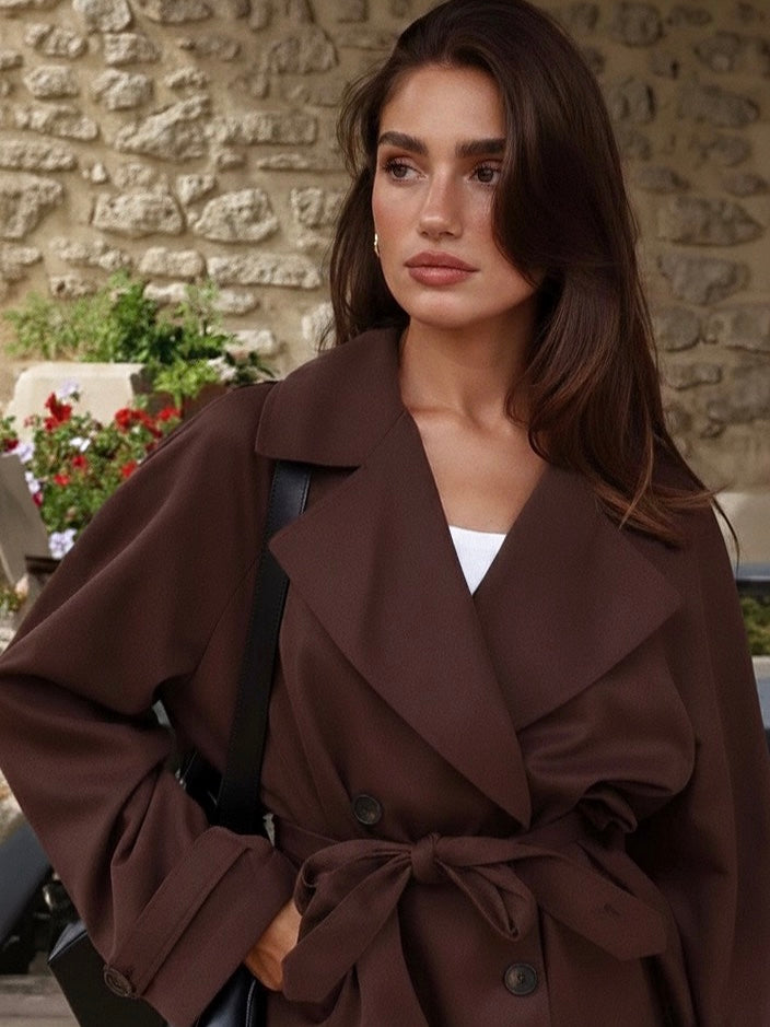 Alicent | Manteau court croisé ceinturé