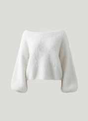 Riley | Soft Pink Fuzzy Knit Jumper