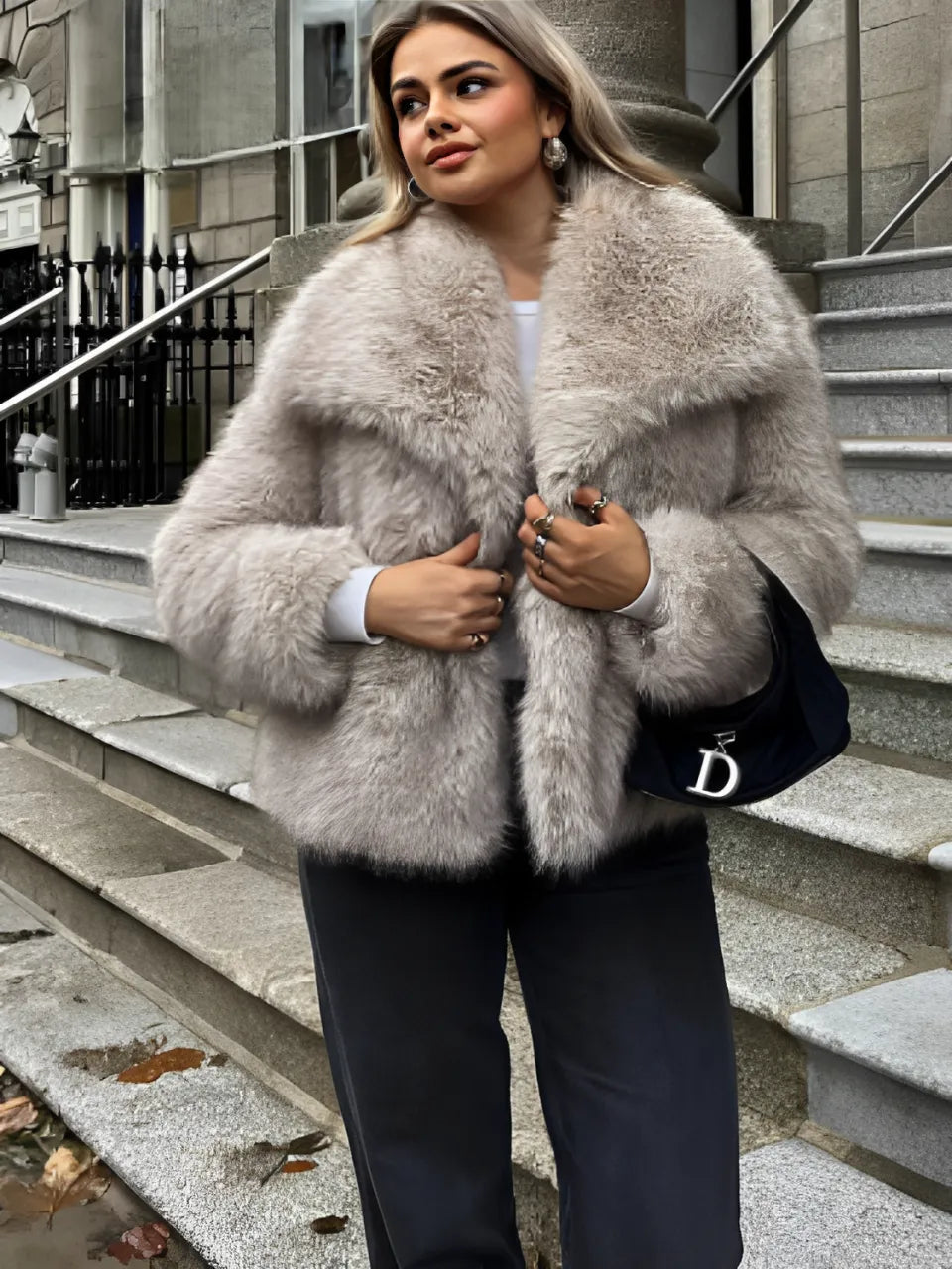 Adele | Faux Fur Oversized Coat