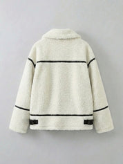 Mathilda | Veste zippée en fausse fourrure de mouton retournée