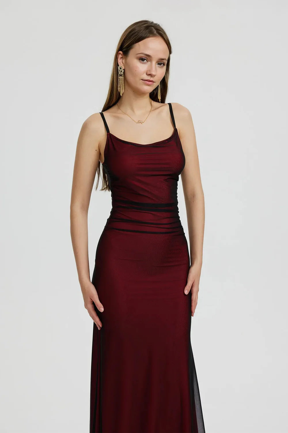 Adriana Tulle Maxi Dress