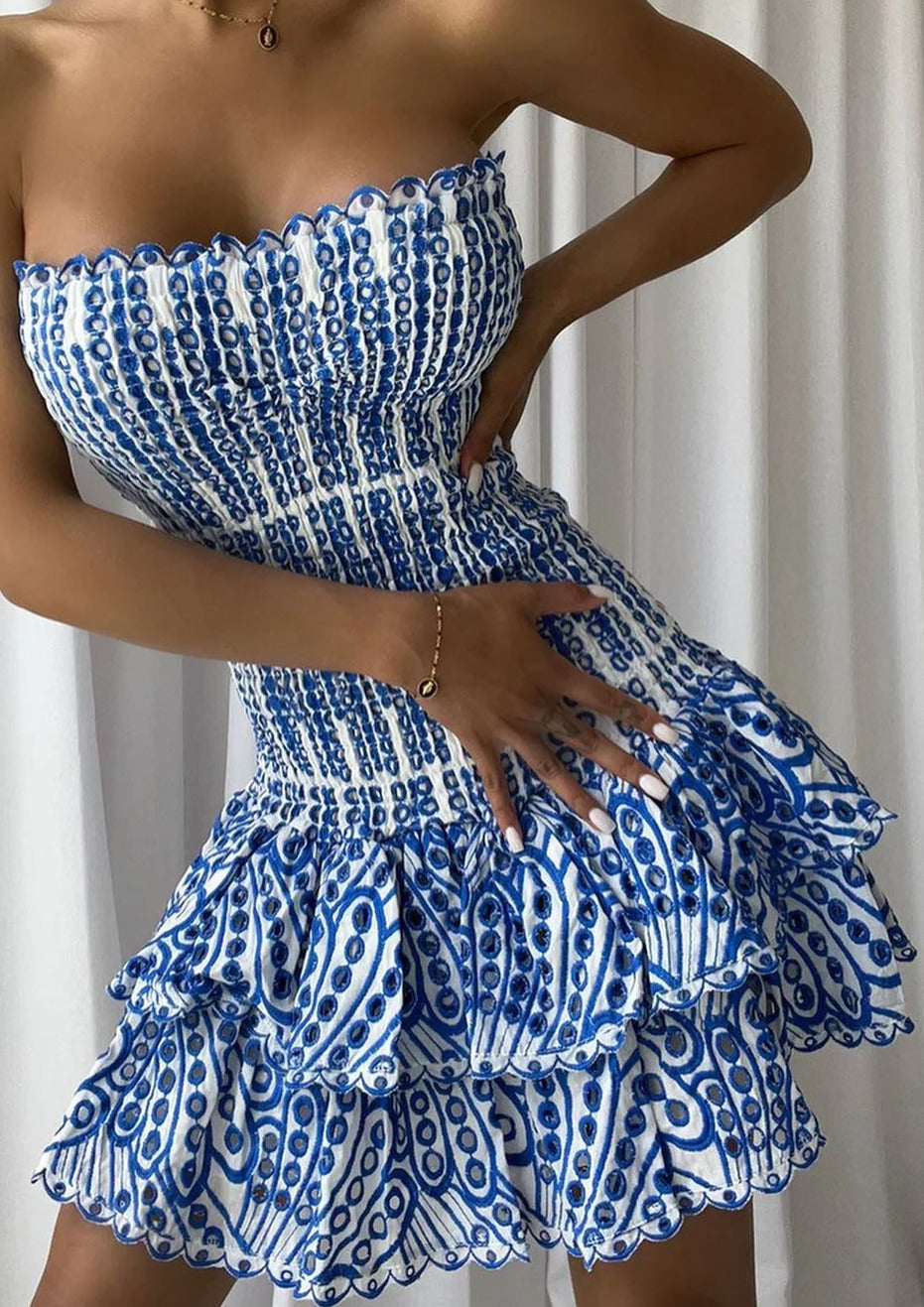Santorini | Smocked Mini Dress