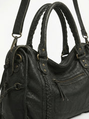 Arabell | Vintage Faux Leather Structured Tote Bag