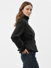 Trench-coat à col montant et ceinture | Isabelle