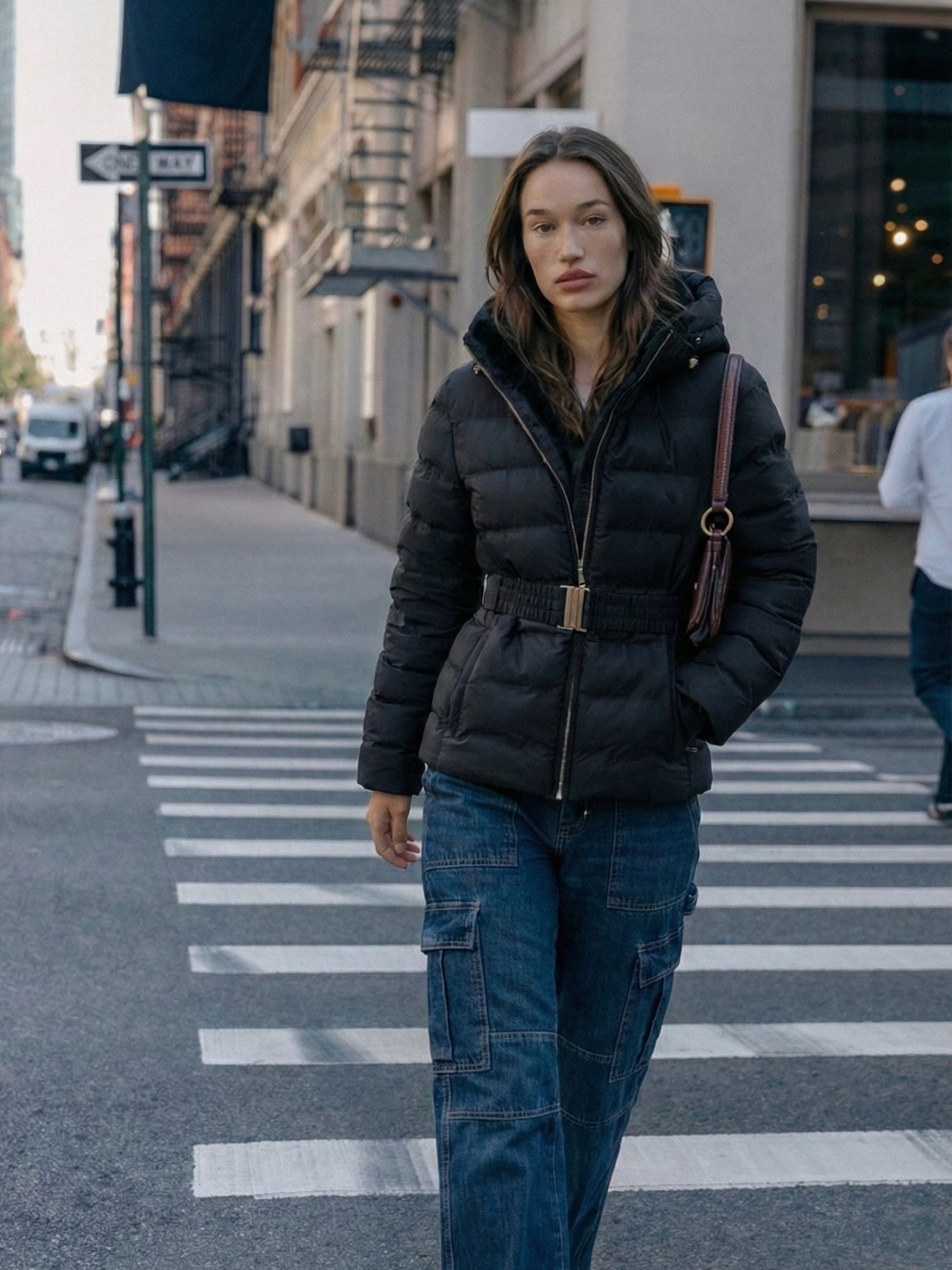 Eleanor | Hooded Puffer Jacket with Belt