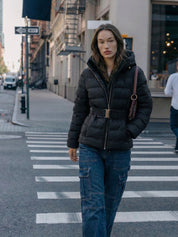 Eleanor | Hooded Puffer Jacket with Belt