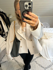 Wool Blend Double-Breasted Trench Coat | Maya
