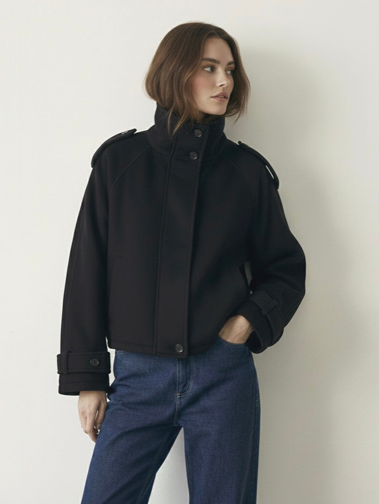 Billie | Oversized Blend High-Neck Jacket