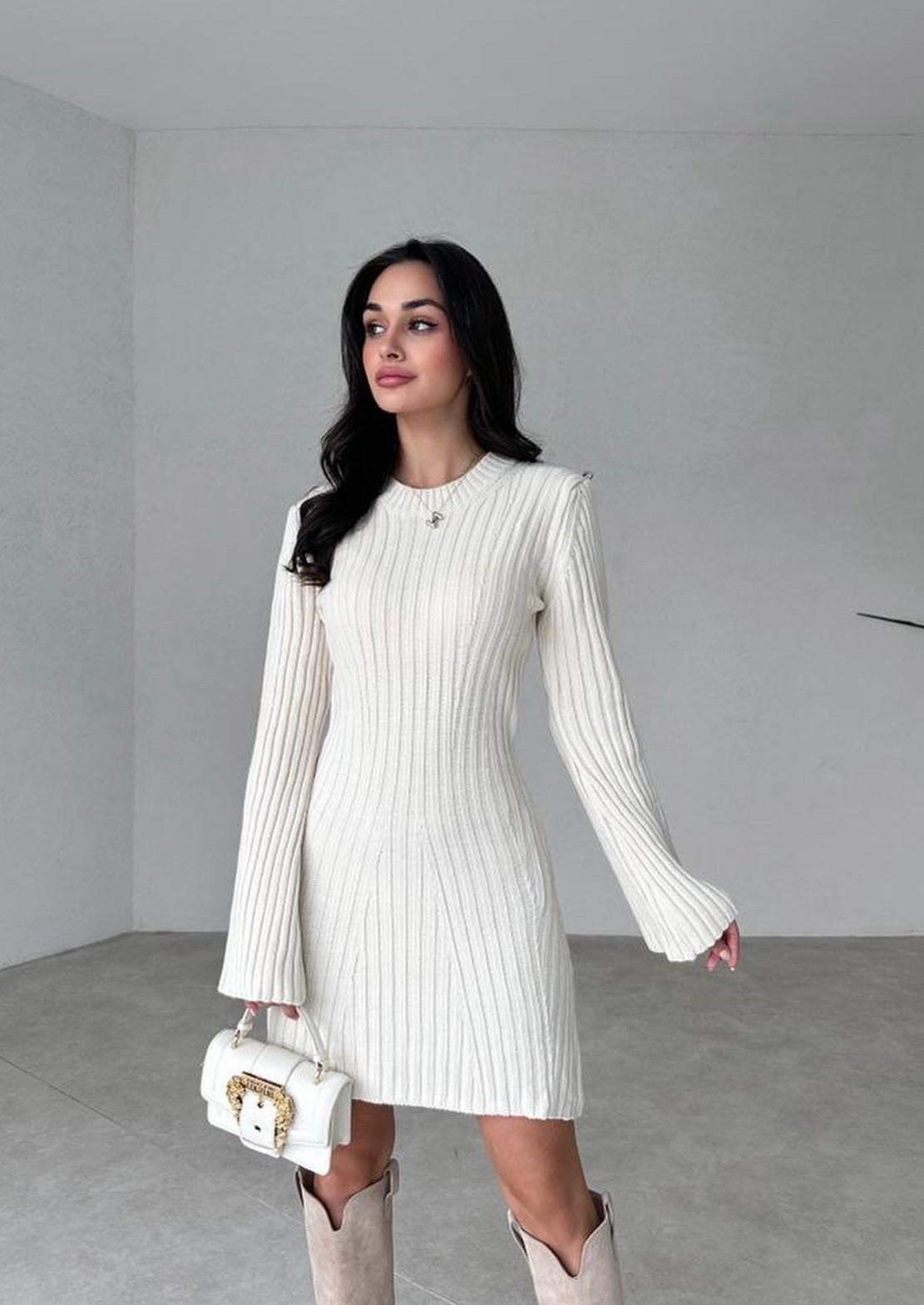 York | Autumn Sweater Mini Dress (Buy 1 Get 1 Free + Free Black Tights)