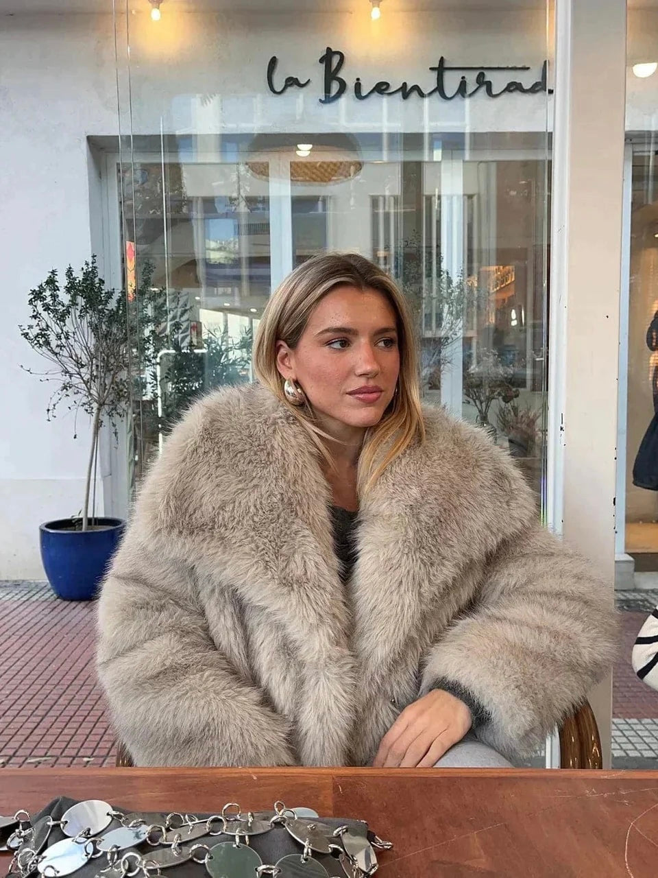 Adele | Faux Fur Oversized Coat