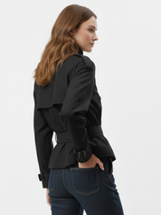 Trench-coat à col montant et ceinture | Isabelle