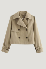 Cropped Double-Breasted Trench Jacket | Amelia