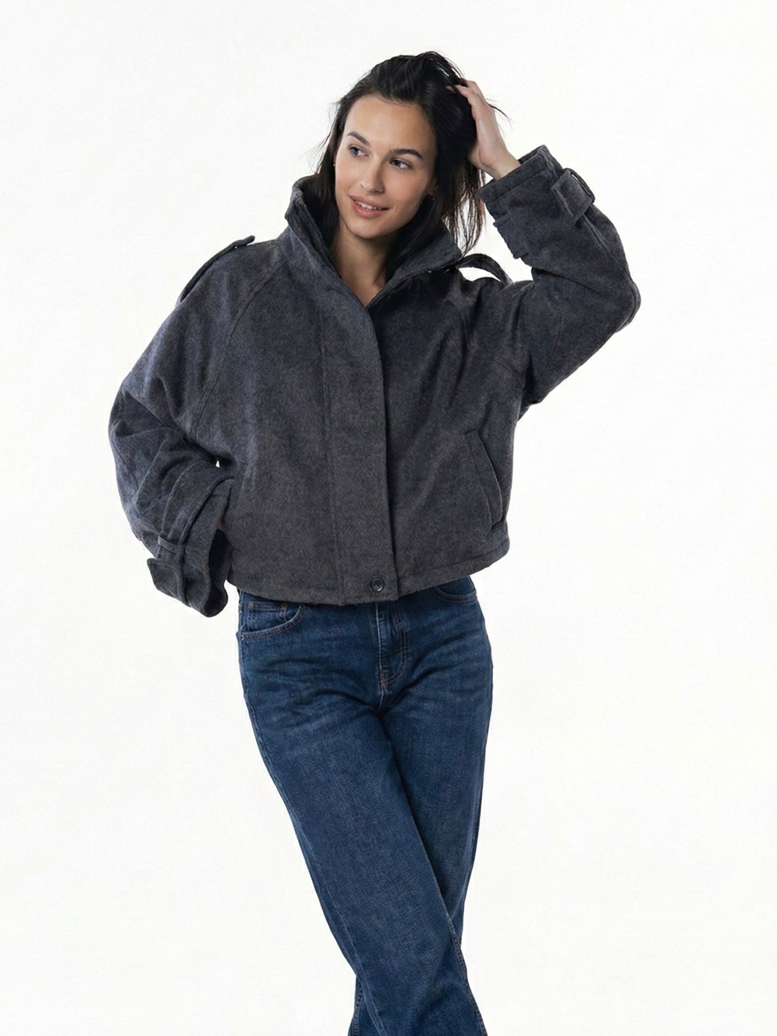 Billie | Oversized Blend High-Neck Jacket