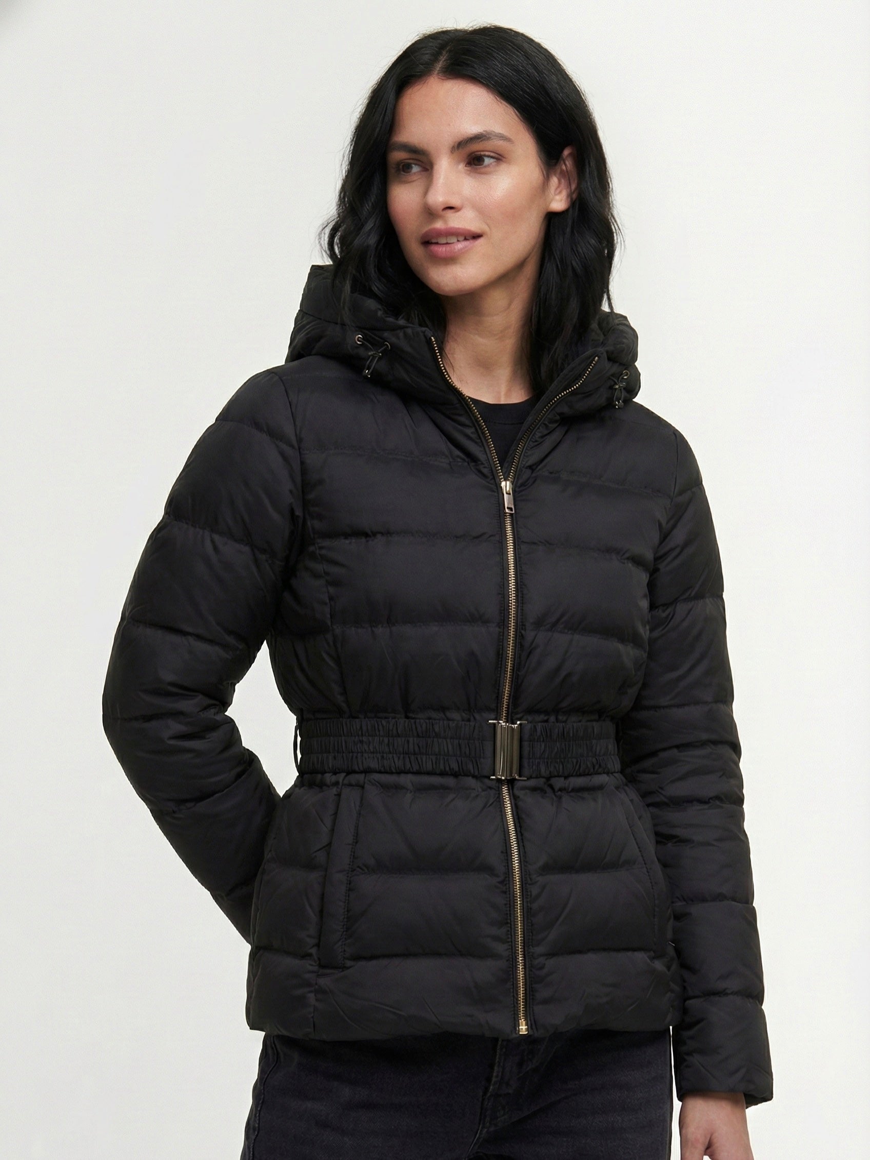 Eleanor | Hooded Puffer Jacket with Belt
