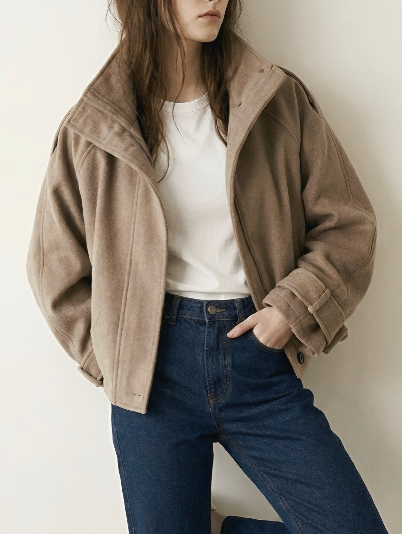 Billie | Oversized Blend High-Neck Jacket