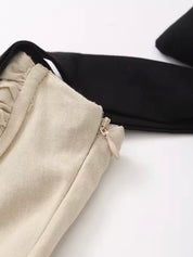 Cecilia | Linen Bow Strap Mini Dress