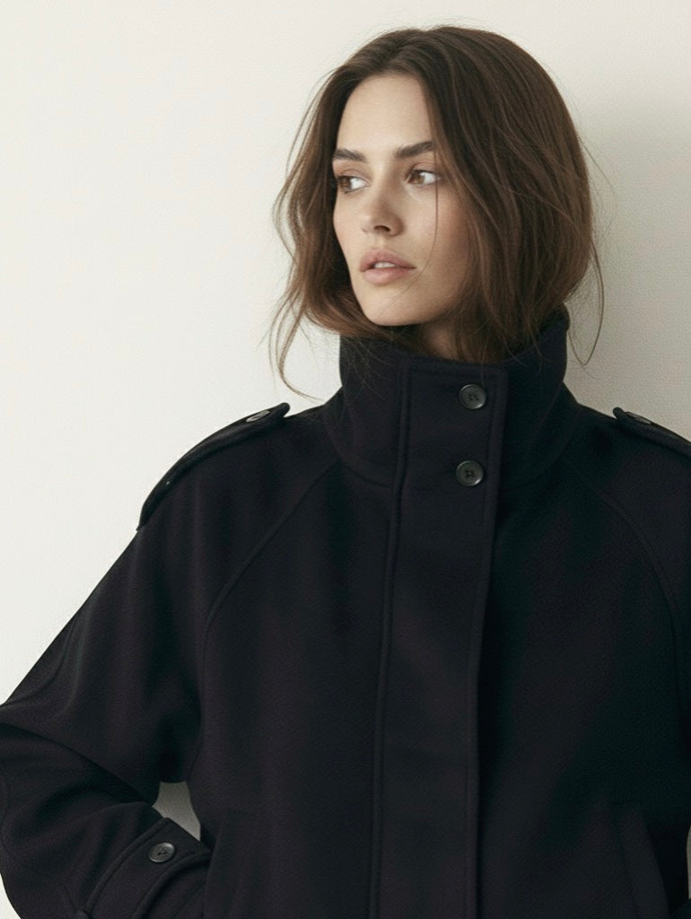 Billie | Oversized Blend High-Neck Jacket