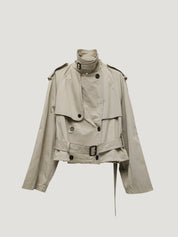 Alice | Oversized High-Neck Trench Jacket