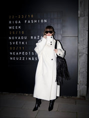 Amaya | Elegant High-Neck Long Coat