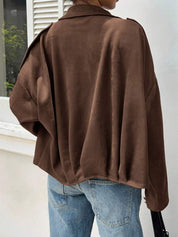 Lara | Suede Bomber Jacket