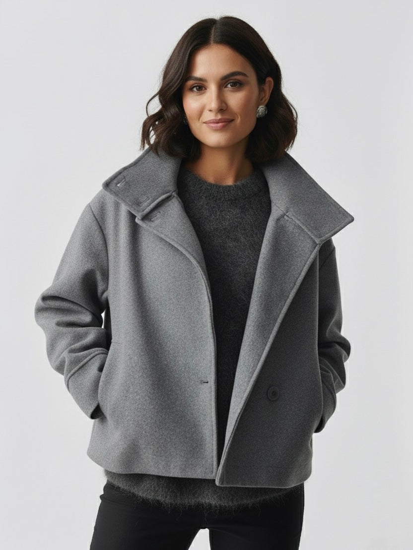 Martha | High-Neck Wool-Blend Jacket