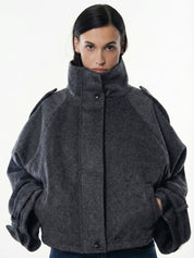 Billie | Oversized Blend High-Neck Jacket