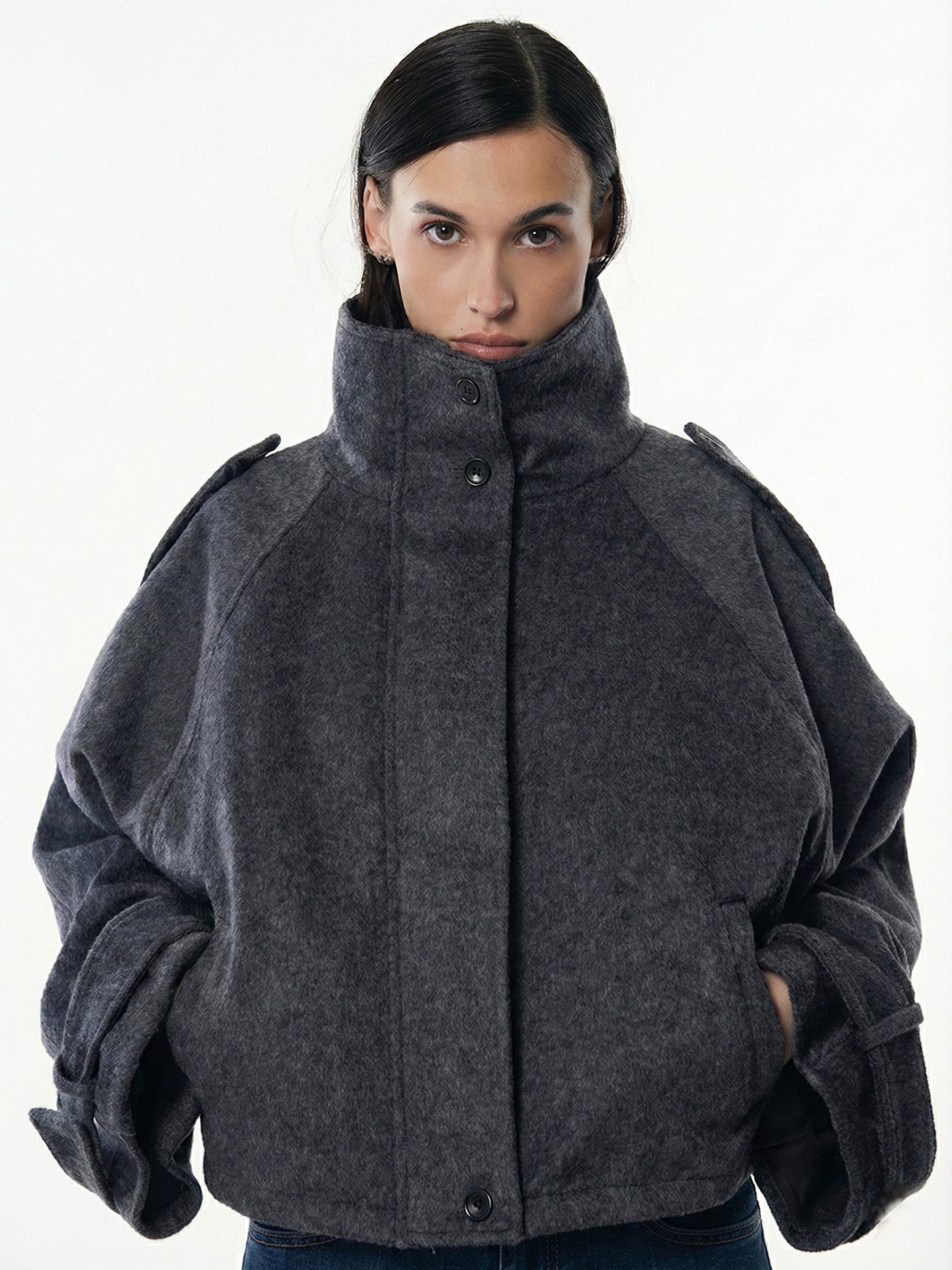 Billie | Oversized Blend High-Neck Jacket